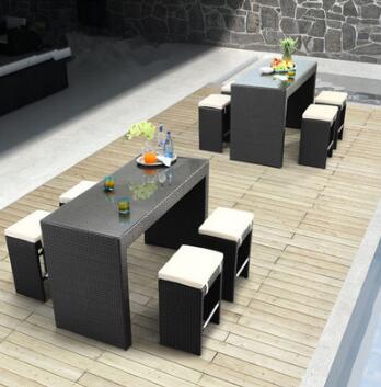 Leisure Aluminium Outdoor Garden PE Rattan wicker chair patio Backyard table and chairs