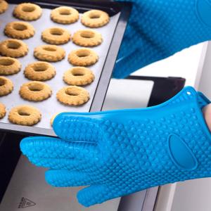 Heat Resistant Oven BBQ Grilling Cooking Kitchen Silicone Gloves