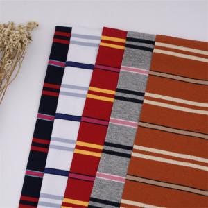 Stiff And Clear Good Texture And Pure Cotton Striped Knit Fabric For Polo Shirt