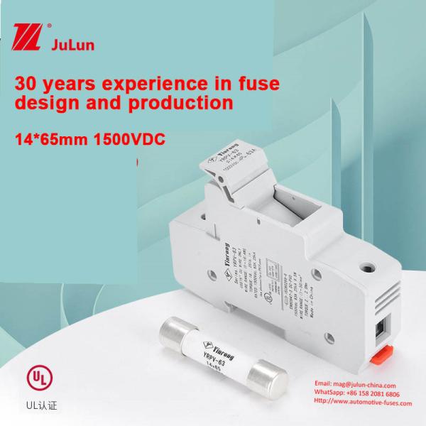 Buy Silver Copper Silica Solar PV Fuse IEC60269.6 Standard Temperature Range -50-105°C Collecting Box at wholesale prices