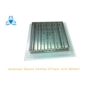 4 Way Ceiling Air Diffuser With Damper , Powder Coated Surface Finish