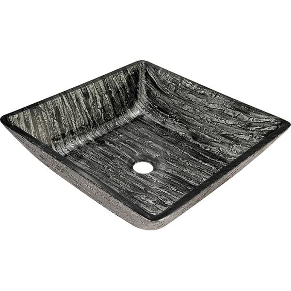 Buy glass rectangular  bathroom sink TY-100 400*400*110*12MM at wholesale prices
