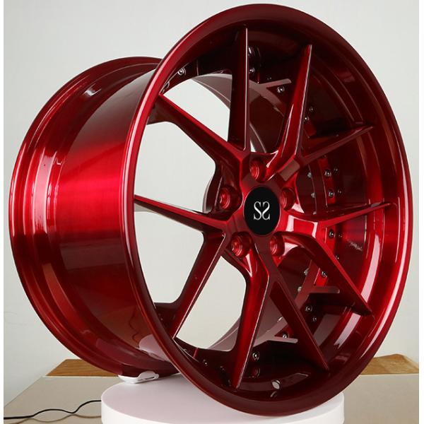 20x8.5 20x9.5 Custom 2-PC Forged Wheels Gloss Red For 1967 Oldsmobile Cutlass