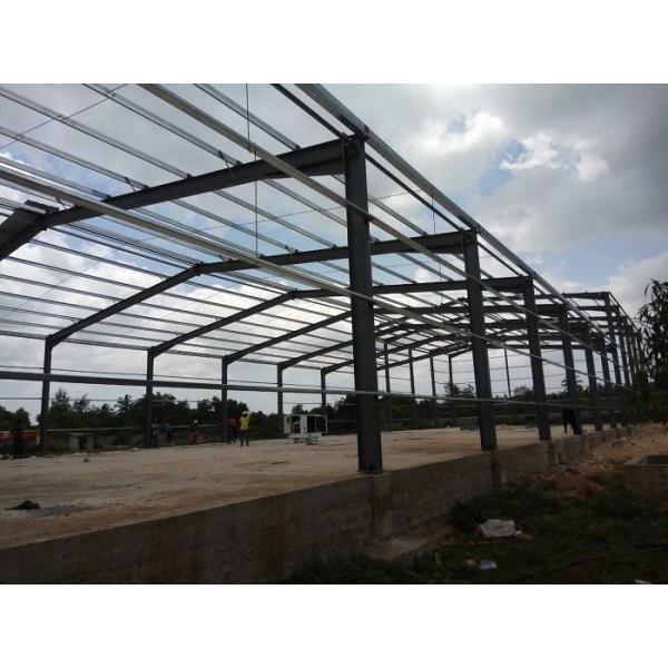 Buy Q345B Welded Prefabricated Warehouse Building , H Section High Bay Warehouse Construction at wholesale prices