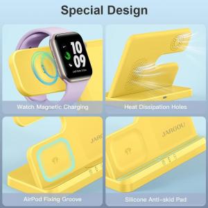 3 in 1 Charging Station for iPhone, Wireless Charger for iPhone 15 14 13 12 11 X