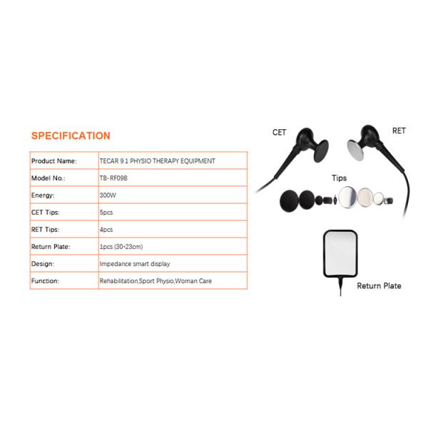 Pain Relief Human Tecar Therapy Machine Monopolar RF Physiotherapy Equipment