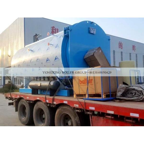 Automatic Industrial Natural Gas Steam Furnace / Three Pass Fire Tube Boiler 1 Ton