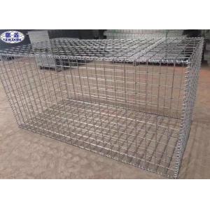 Hot Dipped Welded Gabion Box , Stone Filled Wire Mesh Wall Long Time Use