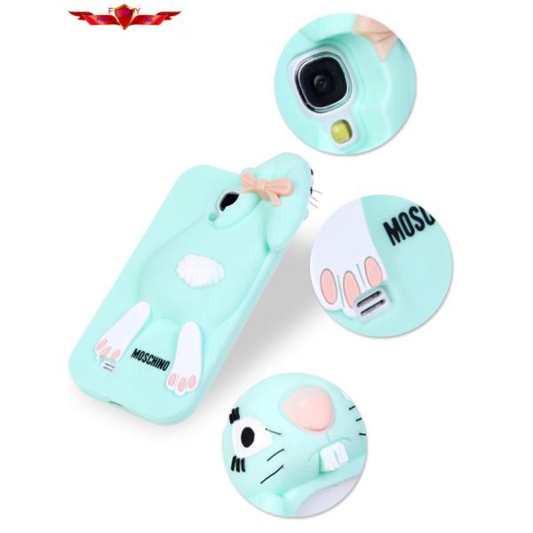 Rabbit Silicone Samsung N2, Note3, S4 Cases Multi Color Gift Package Include