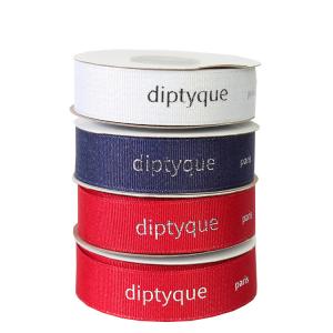 Colored 25MM Satin Ribbon , Customized Logo Double Sided Satin Ribbon