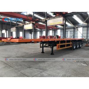 40FT 3 Axle 45 Ton Container Loading Flatbed Semi Trailer