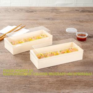 18 Oz Rectangle Long Straight Wooden Containers - Containers Sold Separately,