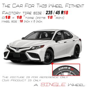 18-22 Toyota Camry Replica Wheels OEM Rim 75221C