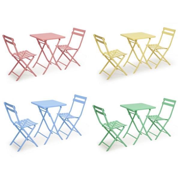 Traditional Charm Contemporary Function Folding Table and Chair Set for Courtyard
