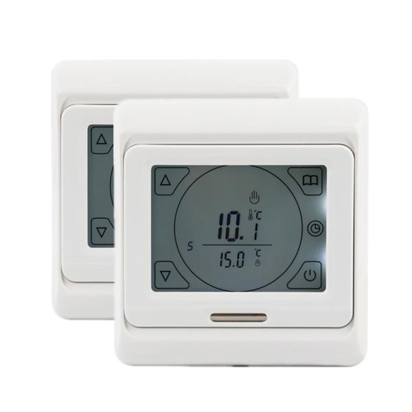 Buy 230V White Backlight Electronic Wall Mounted Touch Screen Room Thermostat at wholesale prices