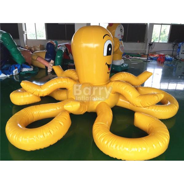 Customized Yellow Octopus Inflatable Pool Floats For Aqua Water Park