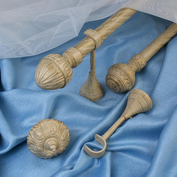 Brownish Yellow Color 19mm Tube Curtain Rods Modern Twisted Curtain Poles