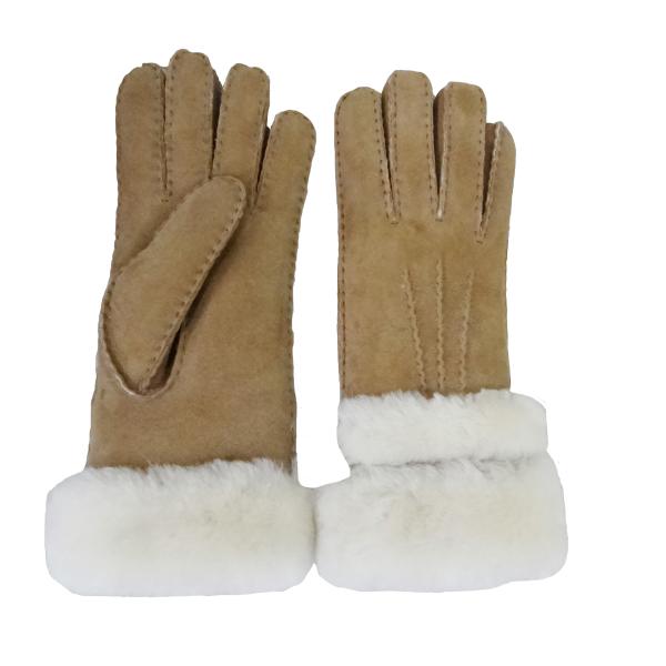 Professional Factory Winter Cheap Sex Girls gloves leather with Fur cuff