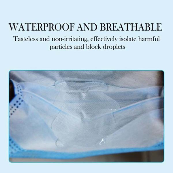Ant Virus 3 Ply Disposable Face Mask Non Woven Surgical Mask Ear Wearing
