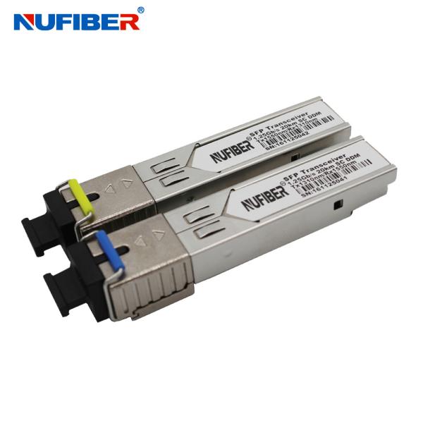 Buy WDM SC 1310nm / 1550nm Bidi 1.25G Optical SFP Transceiver at wholesale prices