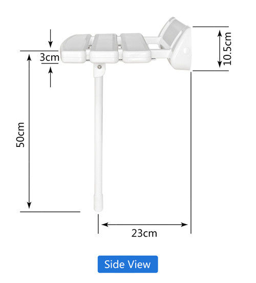 Large Panel Wall Mounted Shower Seat / Folding Shower Bench Easy Install