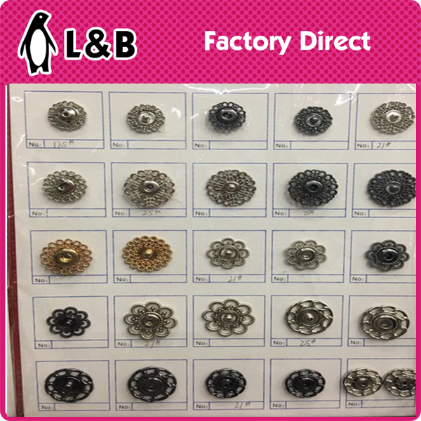 2020 High quality new design fancy metal alloy press sewing snap buttons