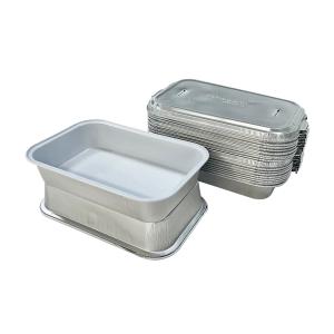 Aluminum Foil Airline Food Packing Container With Foil Lids Environmentally