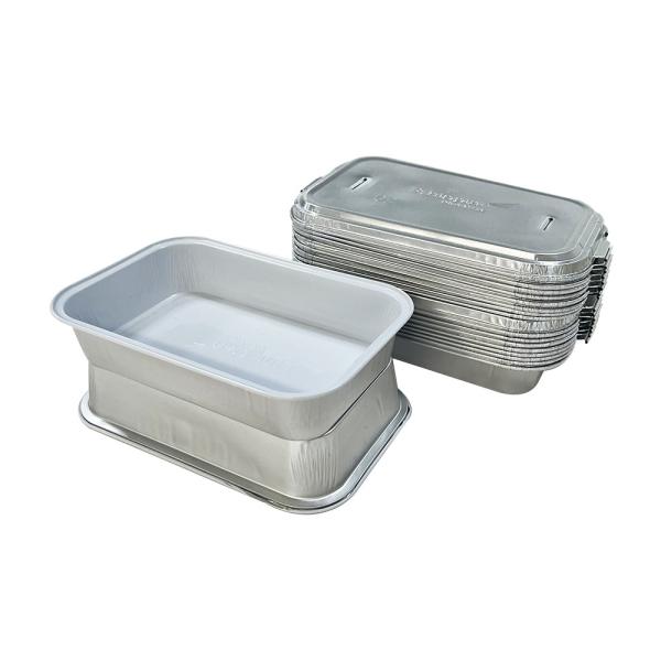 Aluminum Foil Airline Food Packing Container With Foil Lids Environmentally