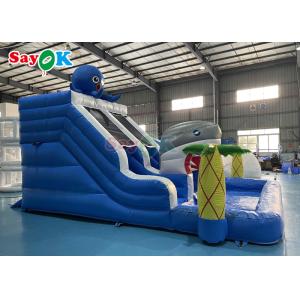 Shark theme Commercial Inflatable Air Bouncer Castle With Dry Slide