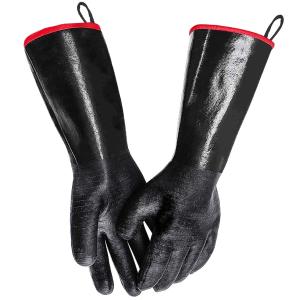 Turkey Fryer Black BBQ Neoprene Kitchen Gloves Dotted OEM