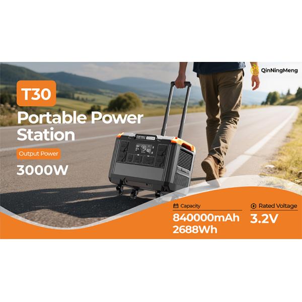 LCD Display 3000W 2688Wh LiFePo4 Portable Solar Power Station with Pure Sine