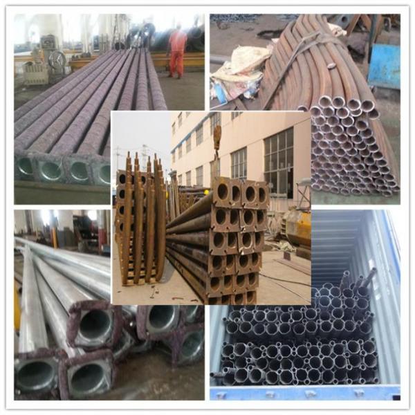 6m 8m 9m 12m Electrical Street Light Poles With Single Arm / Double Arm