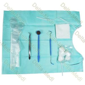 Sterile Oral Examination Kit With Utility Drape Gloves Bib Forceps Prob Mouth