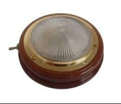 Buy Dome Light Stamped Brass Polished/Teak at wholesale prices