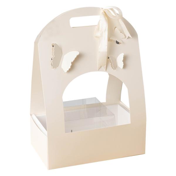 Custom Logo Hand Gift Butterfly Box for Creative Wedding Flower Basket Packaging