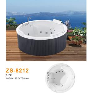 Elegant Acrylic Freestanding Spa Jacuzzi with Waterfall Faucet and Aromatherapy