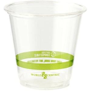 Disposable Biodegradable PLA Cups With Lid For Ice Juice Cold Drinking 24oz