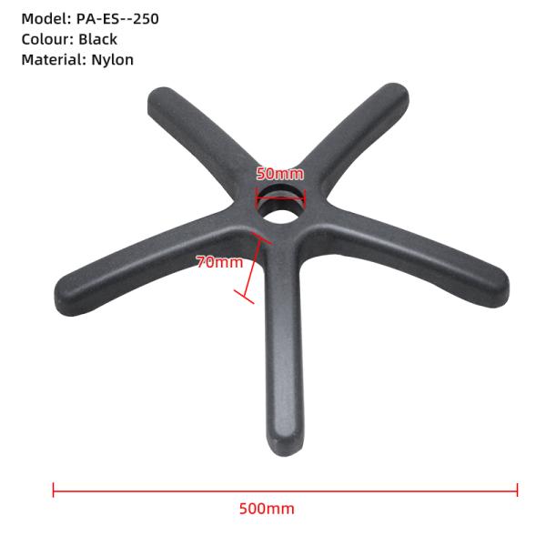 Height Adjustable Office Chair Nylon Base Plastic Five Star Foot Swivel Office Chair Base