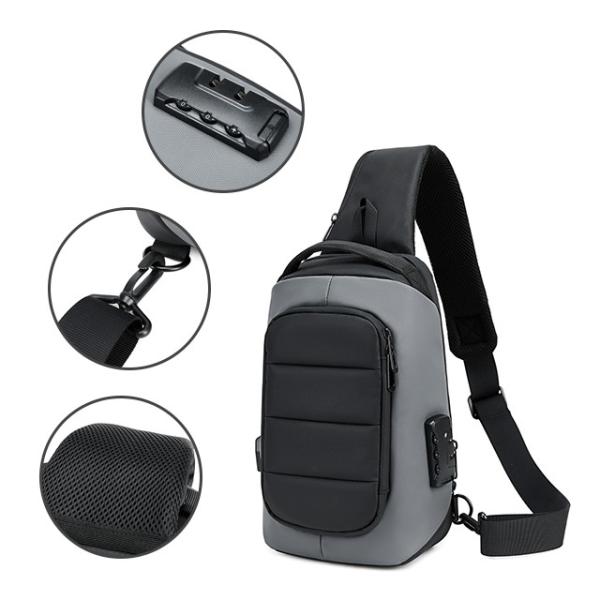 Buy 900D Laminating Oxford Anti Theft Chest Bag at wholesale prices