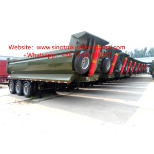 48CBM U-Type 3-Axle Semi-Dump Trailer for Construction