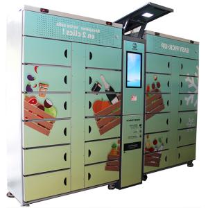 Automatic Cooling Vending Locker Cabinets Refrigerated Cupcake Fruits 24 Hours