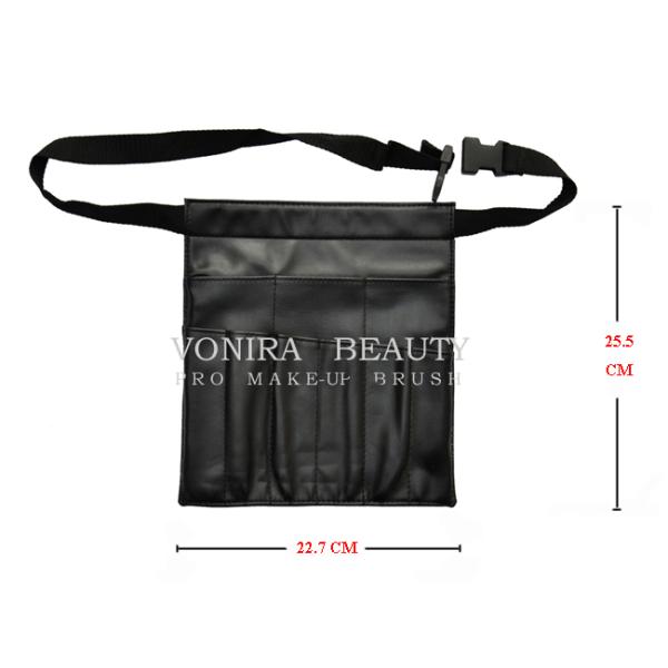 Faux Leather Small Hip Makeup Brush Artist Waist Bag With Belt Strap