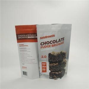 Resealable Custom Chocolate Bar Packaging Mylar Stand Up Bag With Zipper Snack