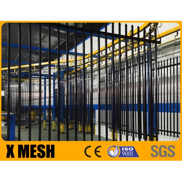 Crimped Top Security Metal Fencing X MESH Ornamental Aluminum Gates