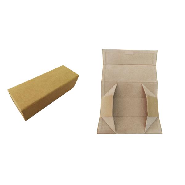 Kraft Recycle Paper Glasses Case Eco Friendly Collapsible Eyewear Case With Engraving LOGO