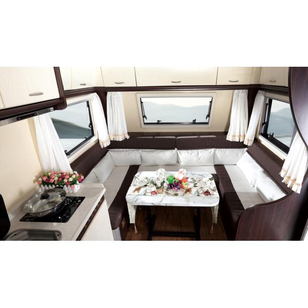 MSS Standard Camper Caravan Trailer With Rear Cooking Cabin for Touring