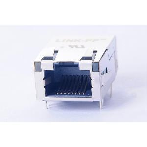 Quality Shielded RoHS Magnetic RJ45 Jack PoE+ 1X1 Tab Up With OG/Y LEDs 0838-1X1T-W6 for sale