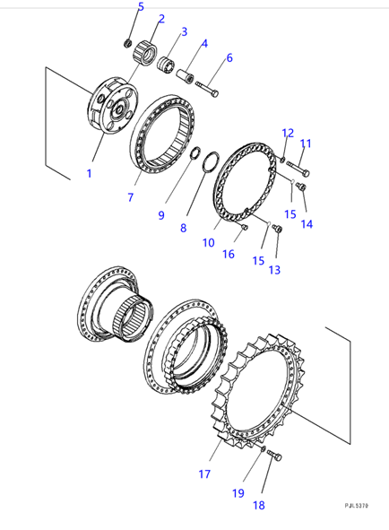 Industrial Grade Excavator PC1250-7 / PC1250-8 Gearbox Housing 21N-27-31170 / 21N-27-31171