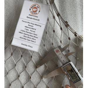 25m*25mm Hole Size 1.5mm Wire Diameter SS316 Ferruled Stainless Steel Wire Rope