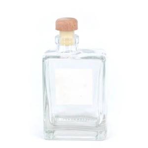 Flat Square Glass Beverage Bottles 280ml With Customized Logo